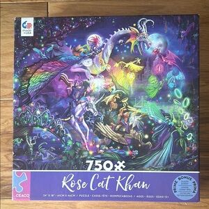 Jigsaw Puzzle: Rose Cat Khan Fantasy Puzzle